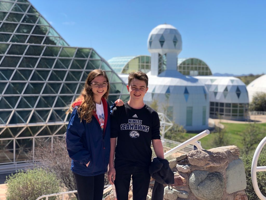 Kaylin and Luke at the Biosphere II