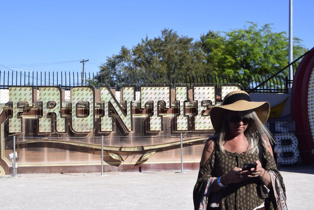 Julie in front of the Frontier