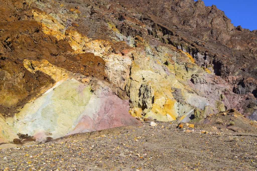 Rainbow Colored rock just South of Badwater Basin