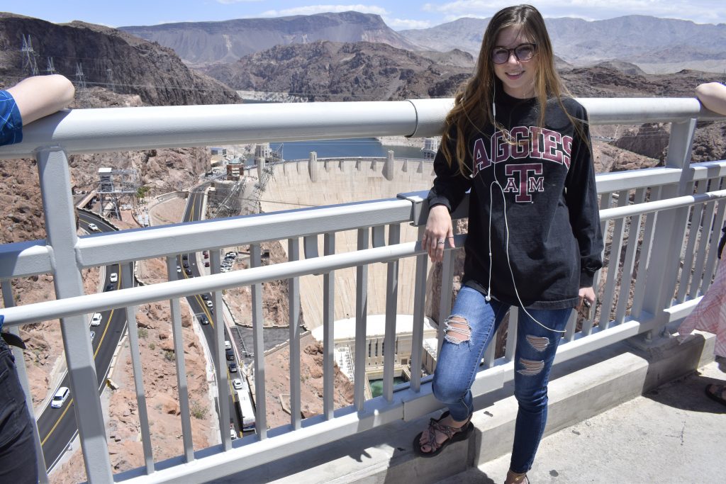 Kaylin overlooking the Hoover Dam