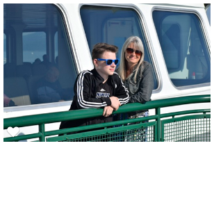 Luke and Julie on the Ferry to Friday Harbor